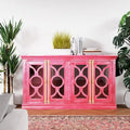 71 4-Glass Door Kitchen Accent Buffet Sideboard Cabinet