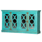 71 4-Glass Door Kitchen Accent Buffet Sideboard Cabinet