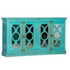 71 4-Glass Door Kitchen Accent Buffet Sideboard Cabinet