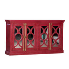 71 4-Glass Door Kitchen Accent Buffet Sideboard Cabinet