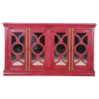 71 4-Glass Door Kitchen Accent Buffet Sideboard Cabinet