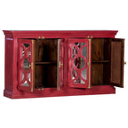 71 4-Glass Door Kitchen Accent Buffet Sideboard Cabinet