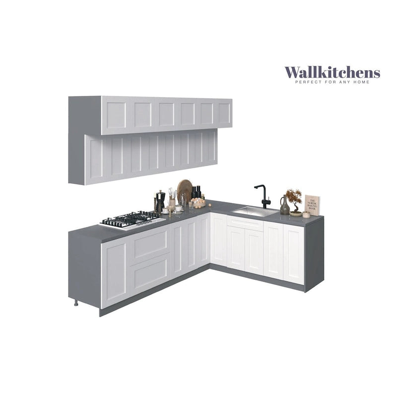 Kitchen Radiance Collection White Matte Color Base Size 9Ft Wide - 108x85