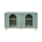 Accent Cabinet Lacquered Wooden Cabinet with 4 Glass Doors Sideboard Buffet Server Cabinet Storage Cabinet, for Living Room
