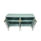 Accent Cabinet Lacquered Wooden Cabinet with 4 Glass Doors Sideboard Buffet Server Cabinet Storage Cabinet, for Living Room