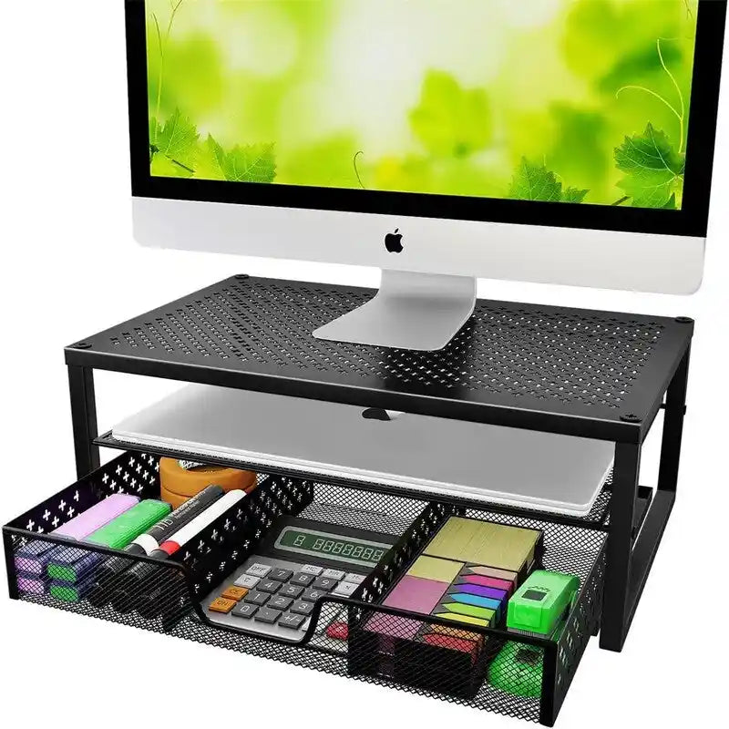 Trending-Metal Monitor Stand Riser - 16W x 10D x6.25H