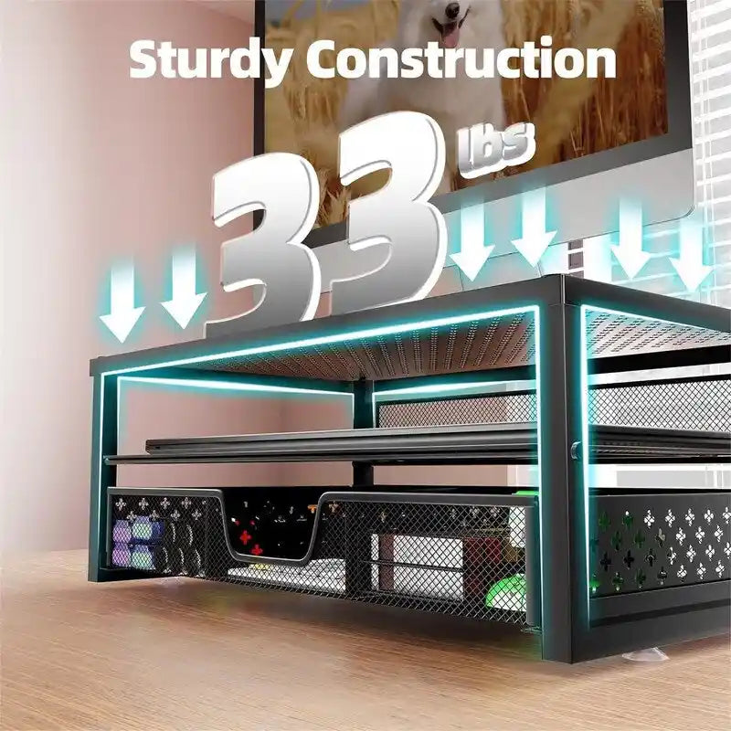 Trending-Metal Monitor Stand Riser - 16W x 10D x6.25H