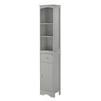 Wooden Freestanding Tall Bathroom Storage Linen Cabinet