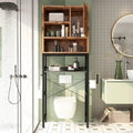 Wooden Bathroom Over The Toilet Storage Cabinet - N/A