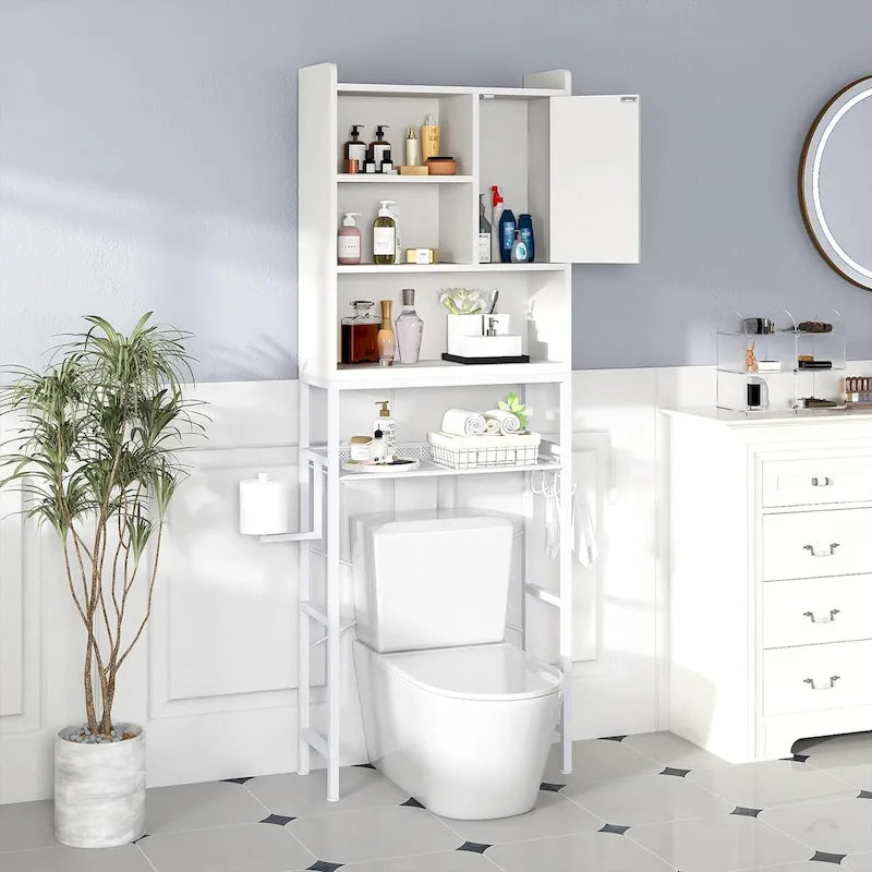 Wooden Bathroom Over The Toilet Storage Cabinet - N/A