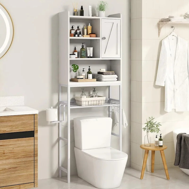 Wooden Bathroom Over The Toilet Storage Cabinet - N/A