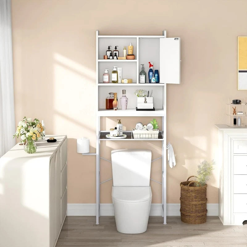 Wooden Bathroom Over The Toilet Storage Cabinet - N/A