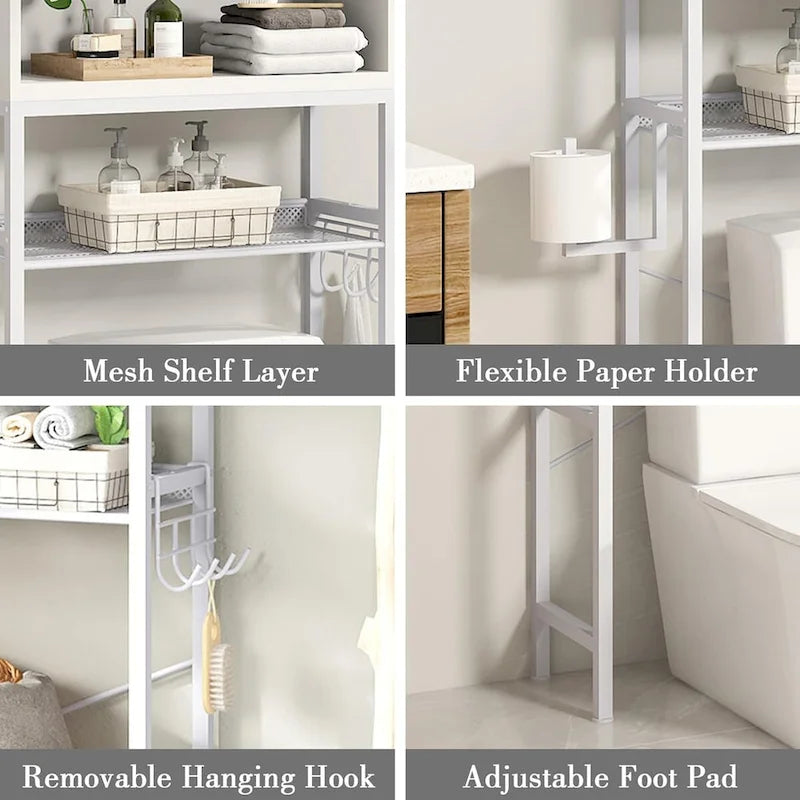 Wooden Bathroom Over The Toilet Storage Cabinet - N/A