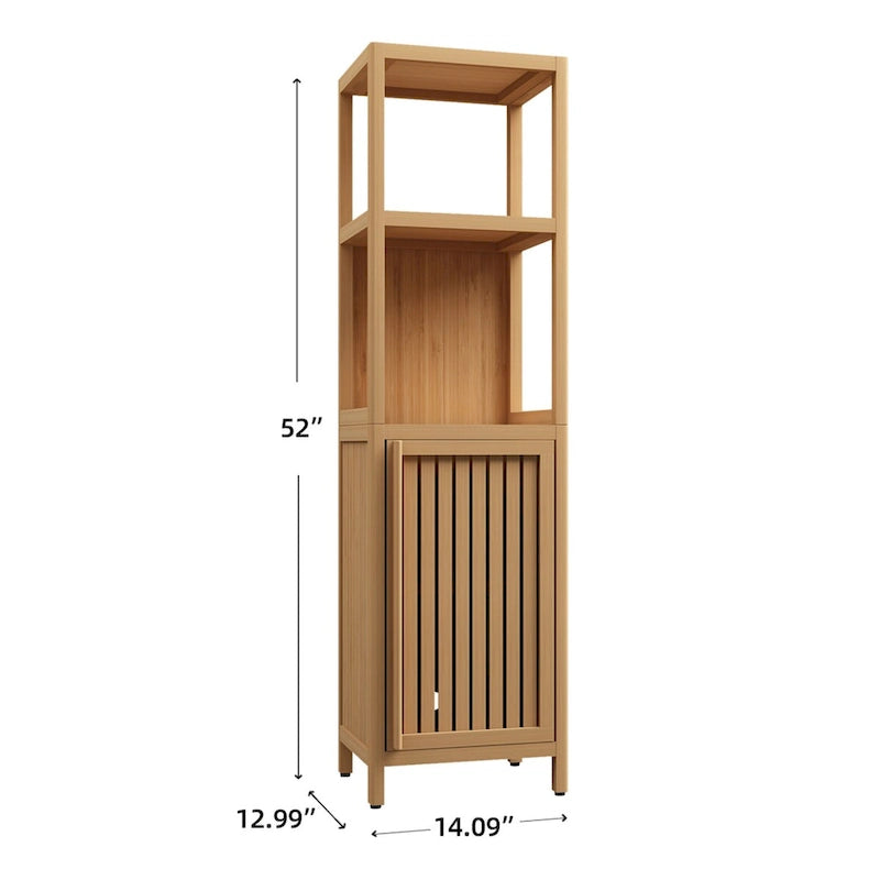 Large Capacity Multifunctional Bamboo Storage Cabinet Furniture
