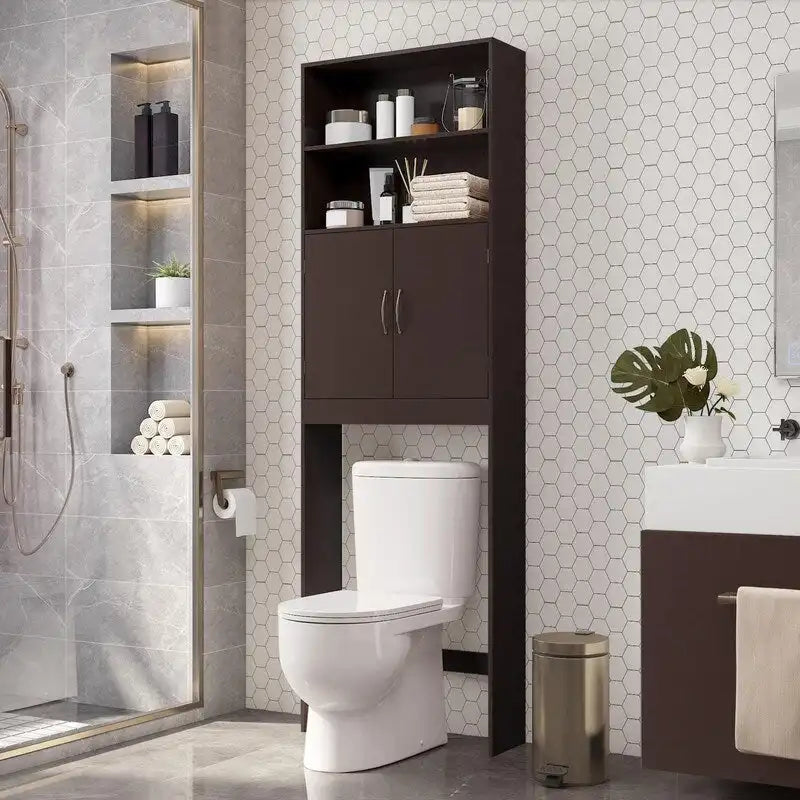Over the Toilet Storage Cabinet - 8D x 25W x 77H