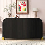 4-door Cabinet with Adjustable Shelves for Living Room