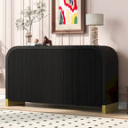 4-door Cabinet with Adjustable Shelves for Living Room