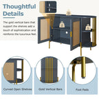 legant Curved Dining Cabinet with Gold Trim