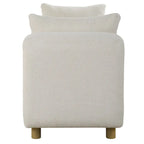 Oversized Ivory Bench - 28.5 H X 90.5 W X 26 D
