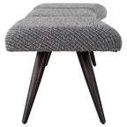 Charcoal Fabric Bench - 18 H X 72.5 W X 20 D