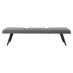 Charcoal Fabric Bench - 18 H X 72.5 W X 20 D