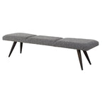 Charcoal Fabric Bench - 18 H X 72.5 W X 20 D